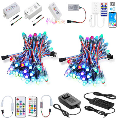 DC12V RGB LED Pixels String Lights Digital Addressable IP68&Music ...