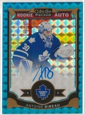 2015-16 O-Pee-Chee Platinum Blue Cubes Auto Rookie #172 Antoine Bibeau 25/35