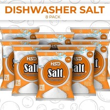 HSD Dishwasher Salt 1KG, Dishwasher detergent booster 8x Water Softener British 1.75 per kilo