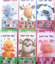 Cute 3D Happy Birthday Card Various Designs Dog Chick Monkey Elephant Lion