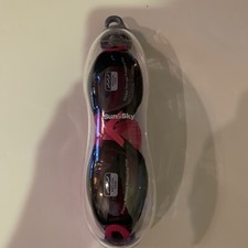 Sun Sky Adult Adjustable Swim Goggle Black Anti-Fog Lens New Sealed