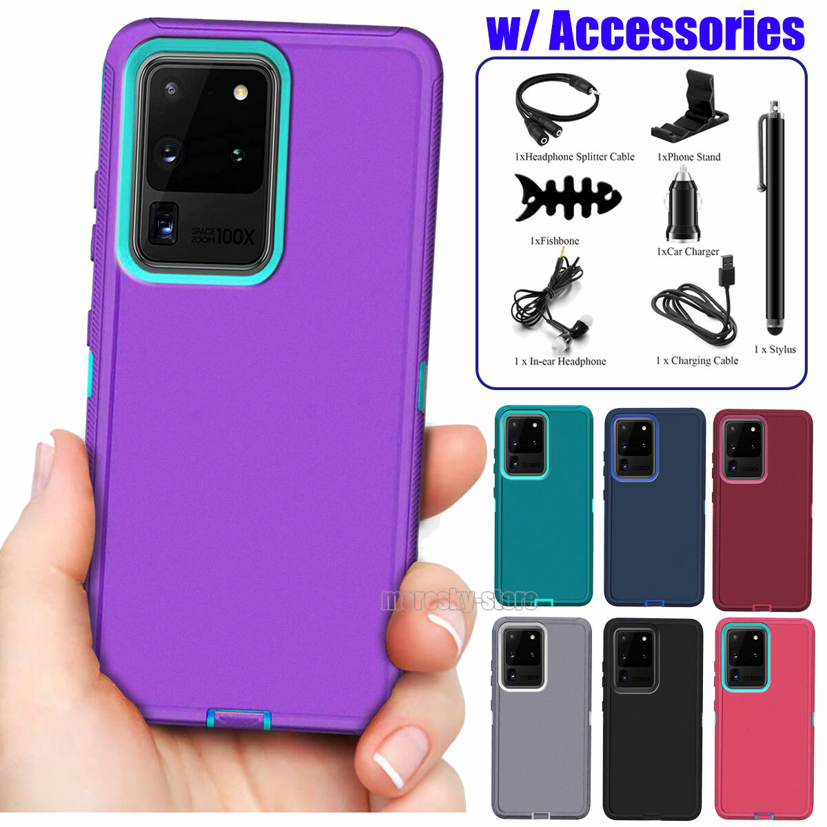 For Samsung Galaxy S20/Plus/Ultra 5G/FE Hybrid Shockproof Case