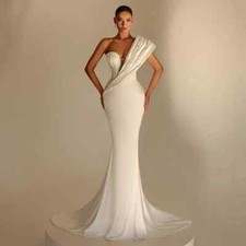 Long Mermaid Sheath Wedding Dresses Sweetheart Princess Evening Ball Prom Gown