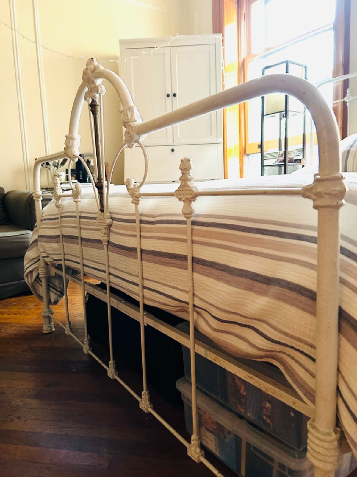 vintage queen size cast iron bed frame eBay
