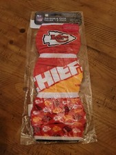 NEW 3 Pack Kansas City CHIEFS Logo Licensed Face Mask NFL GB Washable Reusable