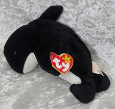 Ty Beanie Baby Waves - MWMT Whale Orca 1996 