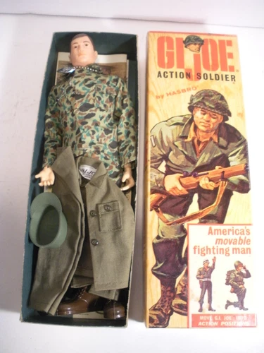 Vintage 1960s Hasbro GI Joe Action Soldier Original Box w/ Extra Marine Clothes