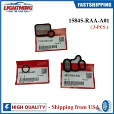 （3PCS） Solenoid Spool Valve Gasket Kit 15845-RAA-A01 for 2002-2012 Honda Accord