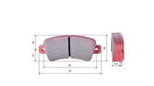 Pastiglie dei freni (set di 2) del tipo KART COMPONENTI, posteriore (496)