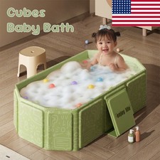 Baby Bath Tub Collapsible for Infants To Toddlers Infant Tub with Drain Outlet