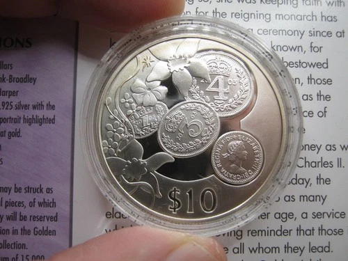 BULLION - 2002 Metric 1oz Capsuled Silver Proof Coin Royal Maundy & COA