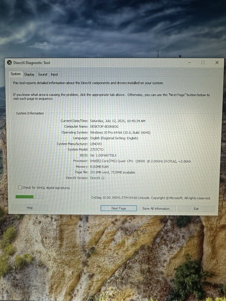 Lenovo Thinkpad W700 WUXGA 1920x1200 Core 2 Quad Q9000 8GB DDR3 Windows 10 Pro Foto 4 de 4