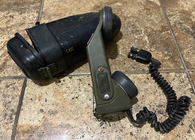 Vintage U.S. Army Military Field Telephone Set TA-1/PT & Carrying