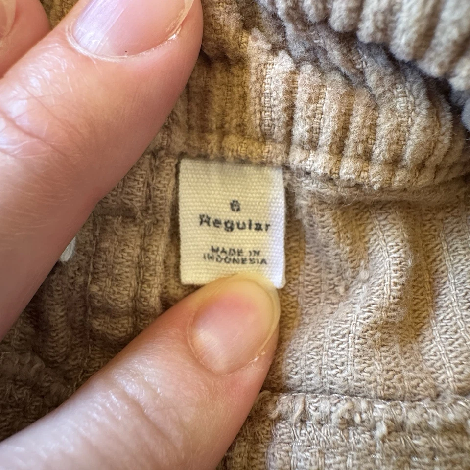 Falda de Pana Gap Niñas Talla 6 Reg Botones de Metal 4 Bolsillos Caqui Cintura Ajustable Foto 3 de 4