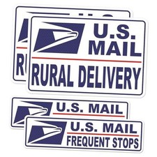 4 Pack Reflective Mail Delivery Driver Car Magnets Rural Rural Delivery Magnet