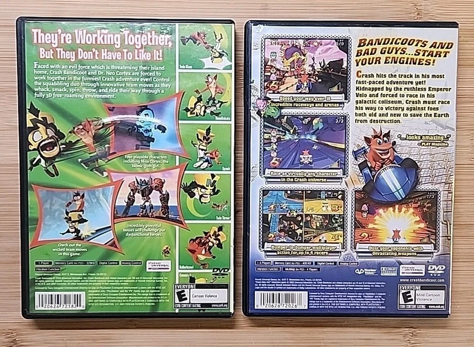 Crash Twinsanity PS2 (PlayStation 2) y Crash Nitro Kart PS2 ambos en caja y probados Foto 2 de 4