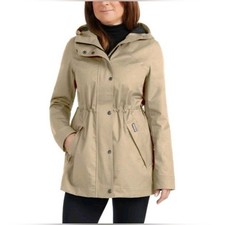 Hunter Women's Khaki Tan Water Wind Resistant Rain Jacket NEW Large