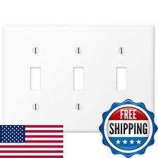 Art Plates 3 Gang Toggle METAL Light Switch Cover - Three Gang Wall Plate