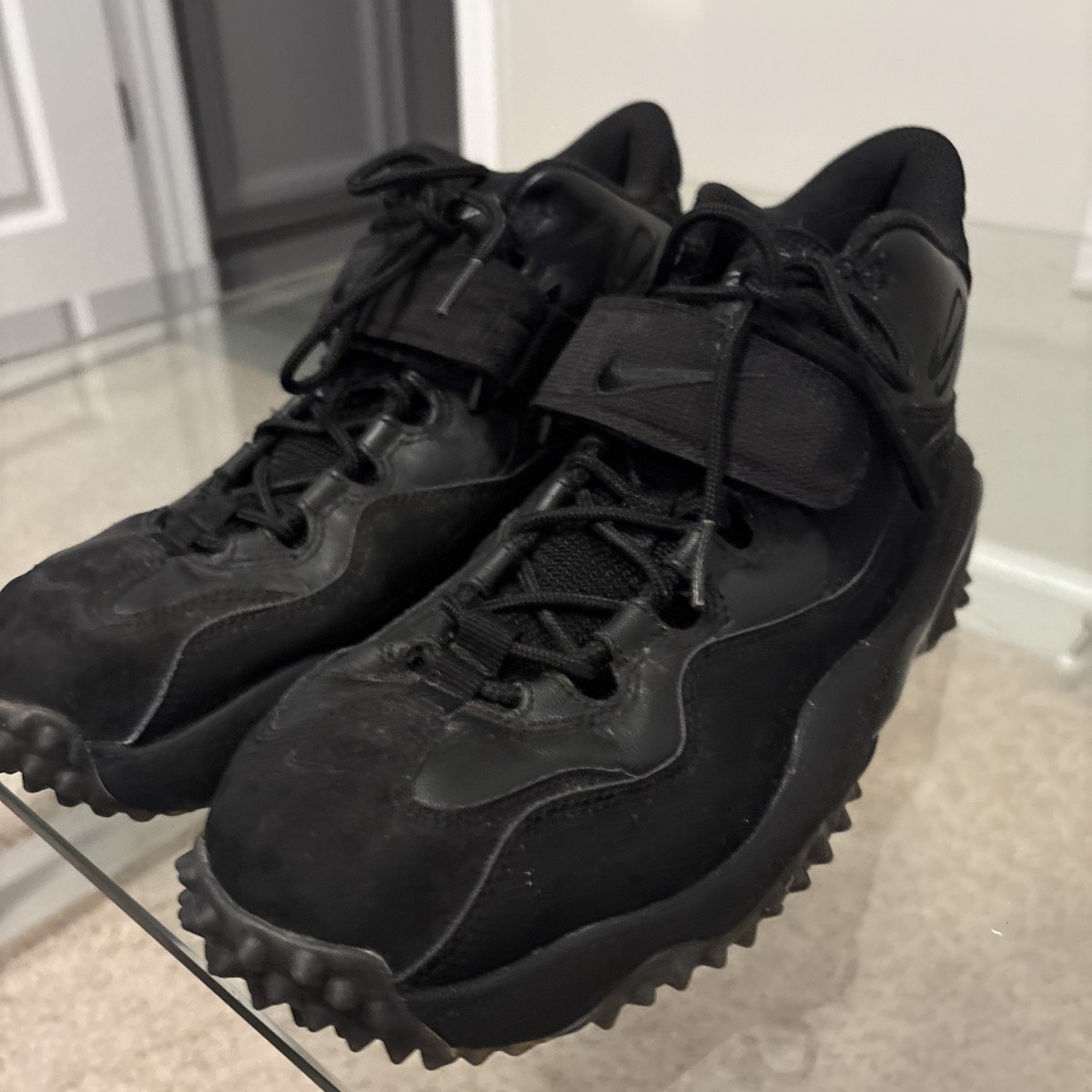 Nike Air Zoom Turf Barry Sanders All Black 315099-001 Size US 8.5
