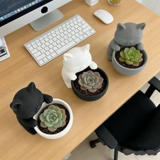Cat-shaped Flower Pot, Suitable For Succulents, Flowers, And Desktop Decorations
