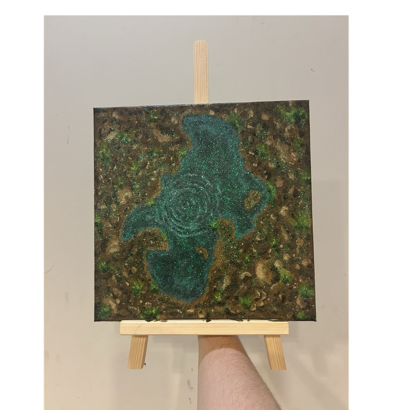 Puddl' -10x10 UV/Low Light, textured and shimmering Unframed Single Piece