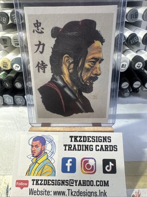 Mortal Kombat Hiroyuki Sanada Sketch Card Print #/4 Signed By Artist Tony K