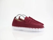 Ilse Jacobsen Tulip Flat Sz 41 11 Slip On Burgundy Red perforated Sneaker
