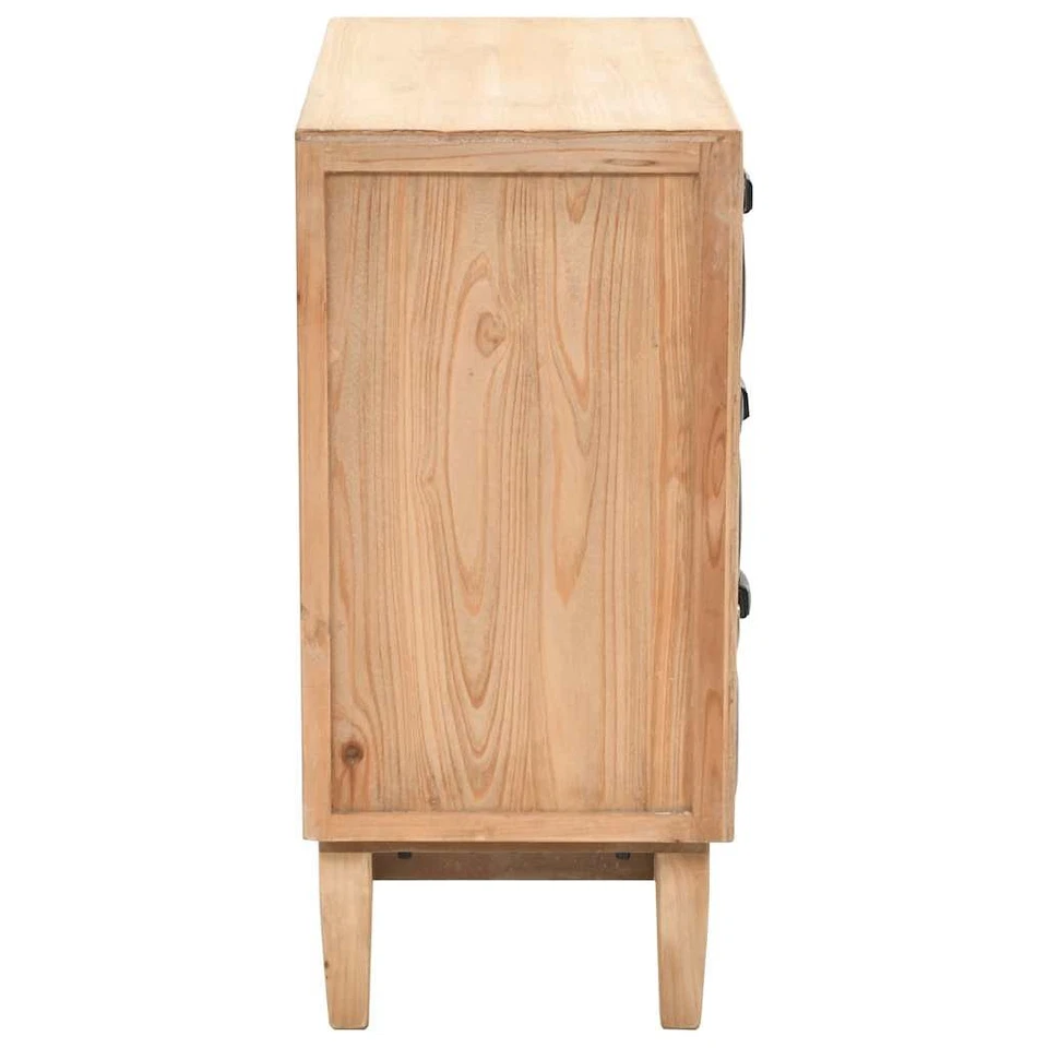 Armoire à Tiroirs Bois de Sapin Massif 80x36x75 cm Buffet Décor Salon vidaXL - Photo 4/4