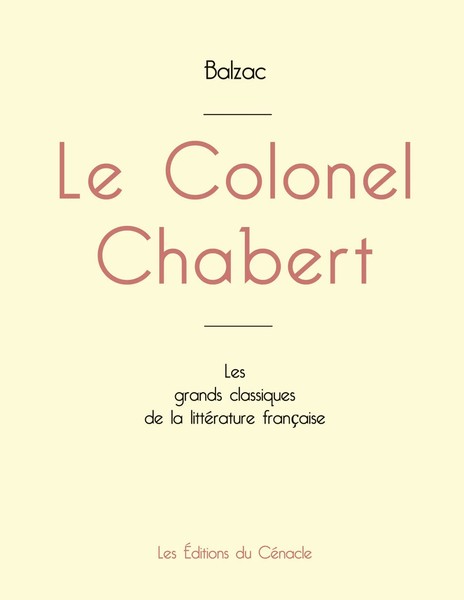 Le Colonel Chabert De Balzac (éDition Grand Format) Honoré De Balzac Taschenbuch-image