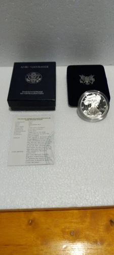 1998-P $1 Proof American Silver Eagle in Original Box w/ COA