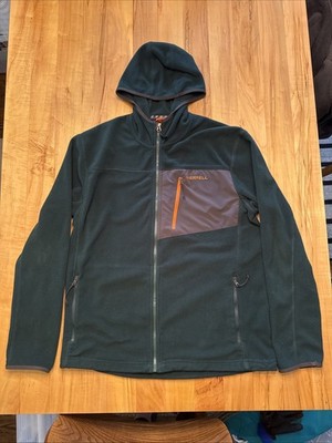 Merrell Women s Size Large Blue/green Hooded Zip Up Jacket
