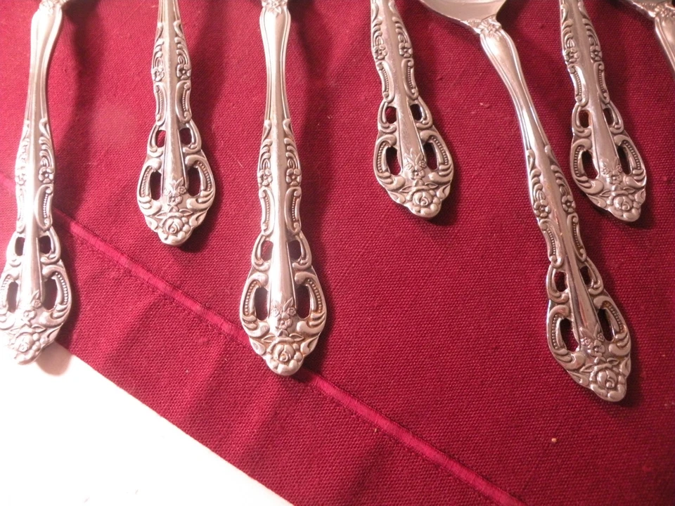 Juego de 7 cucharas soperas ovaladas United Silver Co USI30 acero inoxidable Japón 7 1/4" Foto 4 de 4