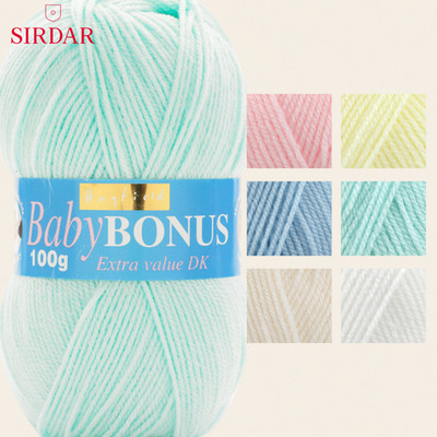 Sirdar Baby Bonus DK 100g - alle Farben Strickgarn Häkelwolle weiches Acryl
