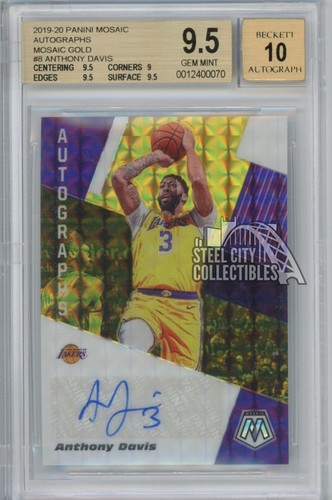Anthony Davis [Gold] #AM-ADV 2019 Panini Mosaic Autographs card