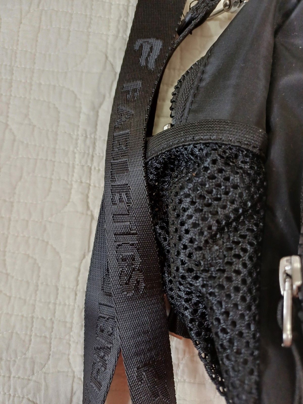 Fabletics Mini Black Backpack Bag Adjustable Stra… - image 4