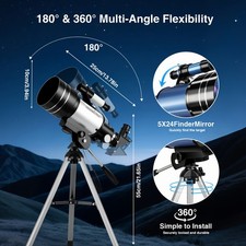 Brand New Beginner Telescope with 70mm Aperture  Phone Adapter for Moon Viewing