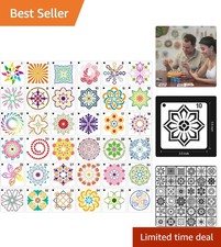 36 PCS Reusable Mandala Stencils for Painting Rocks Wood Canvas Fabric Glass ...