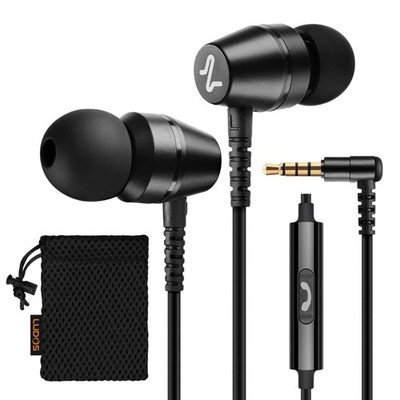 OMNITONE Wired Earbuds with Microphone for Devices
