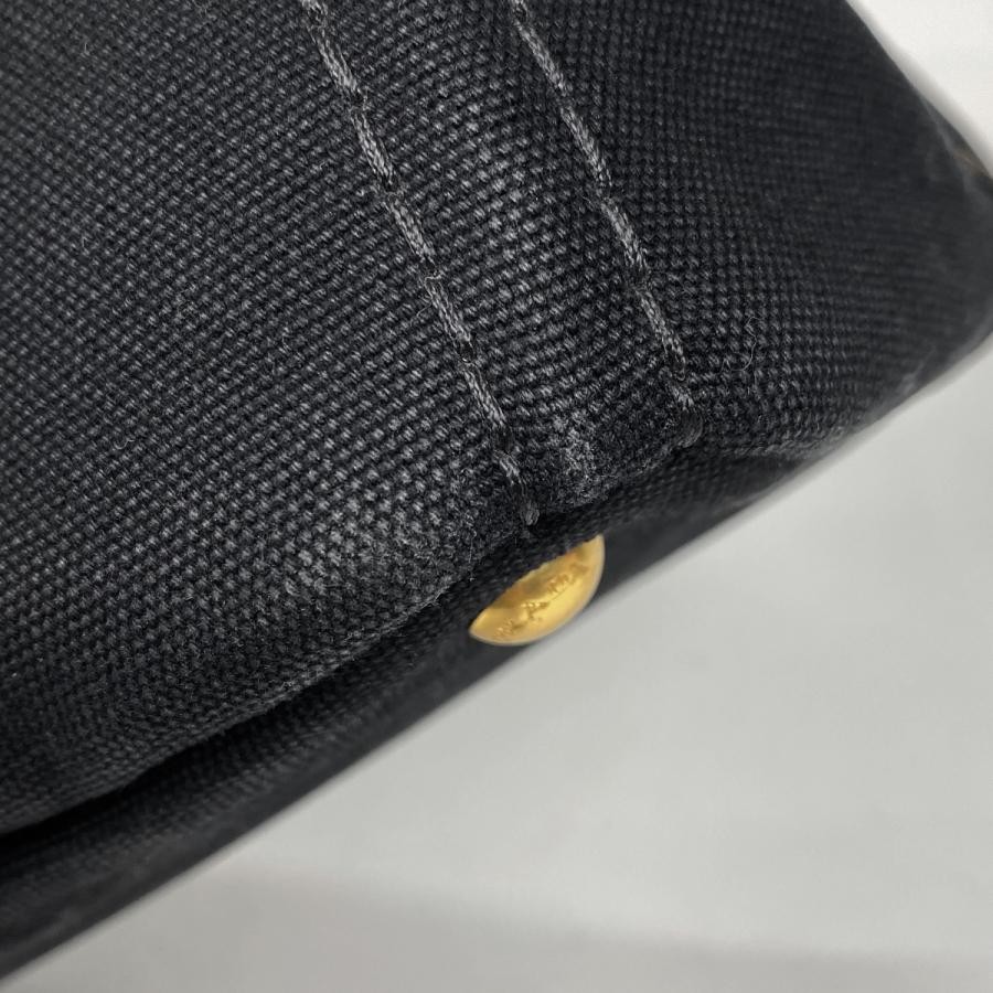 PRADA Canapa Tote Handbag BN1877 Black Canvas with G Card #BS1725 thumbnail 3