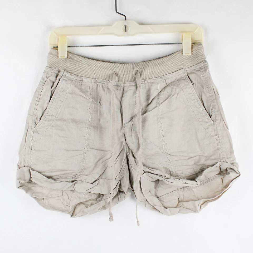 Ann Taylor LOFT Beige Short Taille Régulière Devant Plat Coton 100% Taille 4 - Photo 1/4