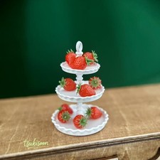 1Set Strawberry Pallet Coffee Table Dollhouse Miniature 1/12 Scale Decor Villa