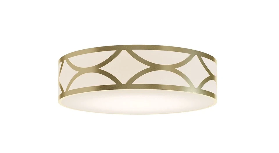 AFX LAKF20LAJUD Lake 20"W LED Flush Mount Drum Ceiling Fixture - White - Image 3 of 4