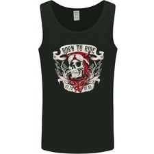 Born to Ride Motorcycle Motorbike Biker Mens Vest Tank Top