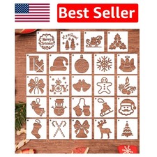 24 Durable Christmas Stencils - Perfect for Family Crafts  Festive Home Decor