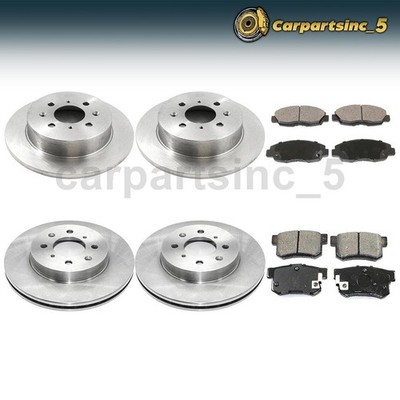 Brake Pad Brake Rotor Front Rear Fits 2001-2005 Acura EL