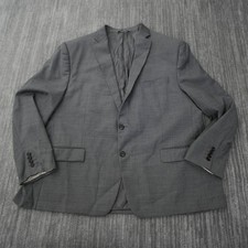 Ralph Lauren Blazer Men Gray Solid Wool 2 Button Made In Canada 54 Regular