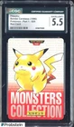 1996 Vintage Pokemon Bandai Carddass Red Card Pikachu CGC 5.5 EX+