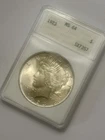 1923 Peace Dollar Soap ANACS graded MS64 in Soapbox