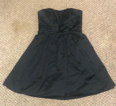 davids bridal black strapless dress medium size 8/10 | eBay