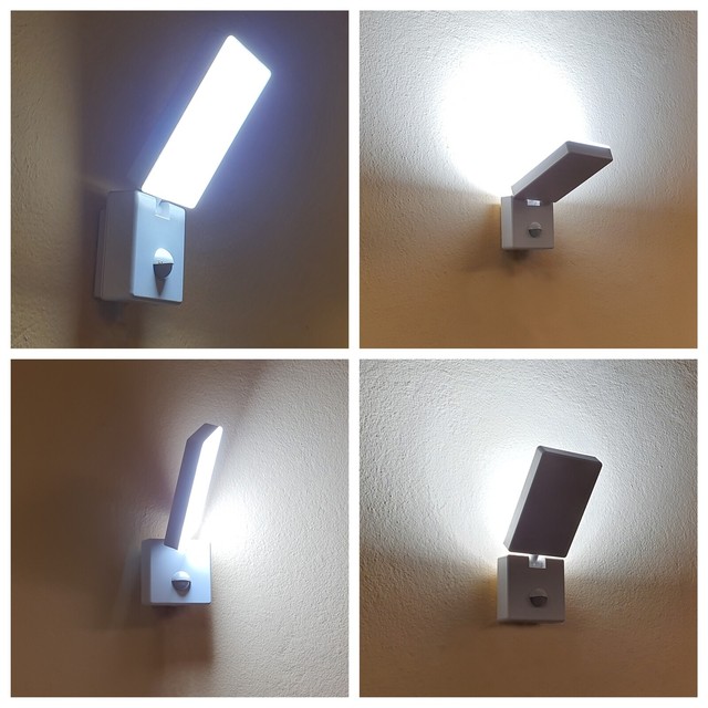 Spot Wandleuchte schwenkbar mit Schalter Wandstrahler Leselampe Glasschirm weiß